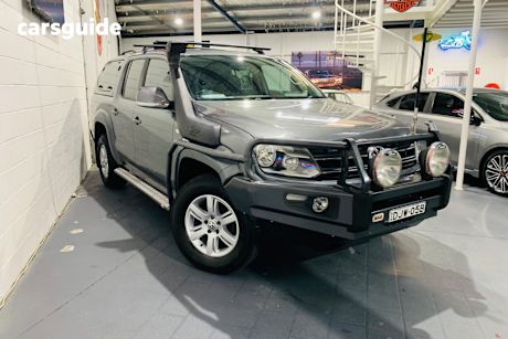 Grey 2015 Volkswagen Amarok Dual Cab Utility TDI400 Highline (4X4)