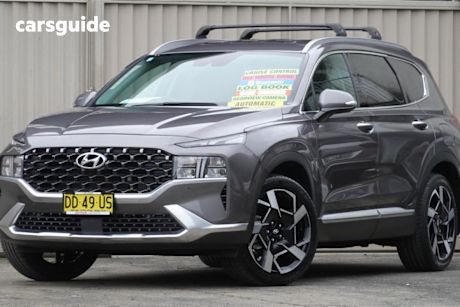 Grey 2022 Hyundai Santa FE Wagon Elite Crdi (awd)