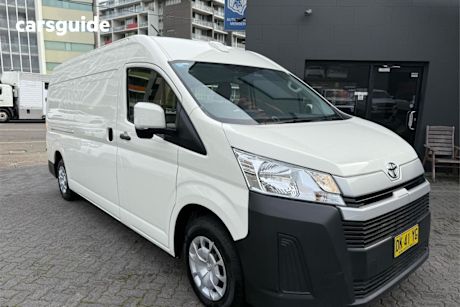White 2024 Toyota Hiace Van Slwb Barn Door