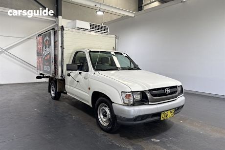 White 2004 Toyota Hilux Cab Chassis