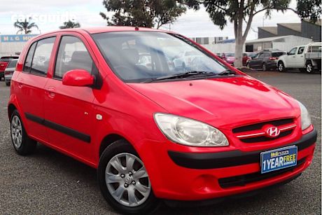 Red 2007 Hyundai Getz Hatchback SX