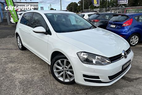 White 2016 Volkswagen Golf Hatch 110 TSI HIGHLINE AU MY16