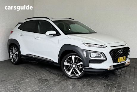 White 2020 Hyundai Kona Wagon HIGHLANDER 4X4