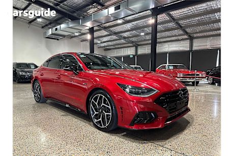 Red 2021 Hyundai Sonata Sedan N Line