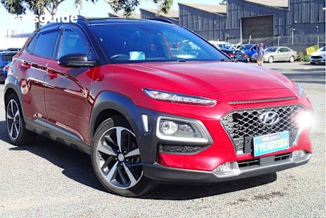 Red 2018 Hyundai Kona Wagon Highlander