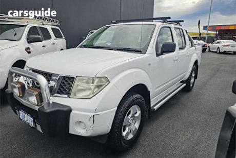 White 2010 Nissan Navara Dual Cab Pick-up RX (4X4)