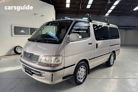 Tan 1998 Toyota Hiace Commercial