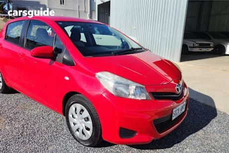 Red 2011 Toyota Yaris Hatchback YRS