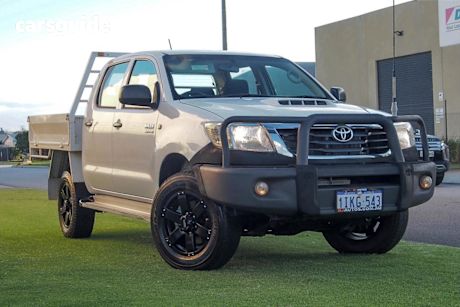 White 2015 Toyota Hilux Dual Cab Chassis SR (4X4)