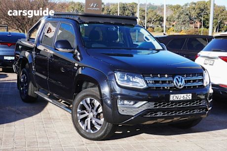 Black 2021 Volkswagen Amarok Dual Cab Utility TDI580 Highline 4Motion
