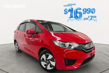 Red 2015 Honda Fit Hatch HYBRID F PKG