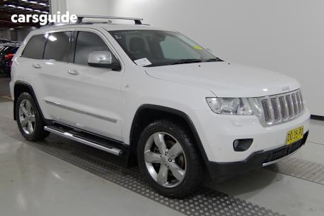 White 2012 Jeep Grand Cherokee Wagon Overland (4X4)