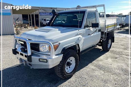 White 2019 Toyota Landcruiser Cab Chassis Workmate (4X4)