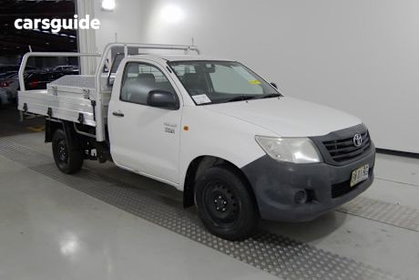 White 2013 Toyota Hilux Cab Chassis Workmate