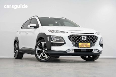 White 2018 Hyundai Kona Wagon HIGHLANDER F