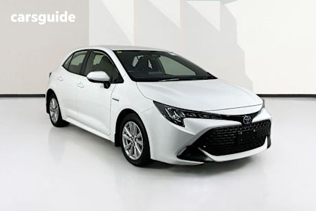 White 2023 Toyota Corolla Hatchback Ascent Sport Hybrid