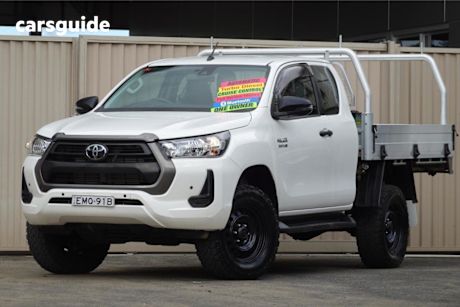 White 2021 Toyota Hilux X Cab Cab Chassis SR (4X4)