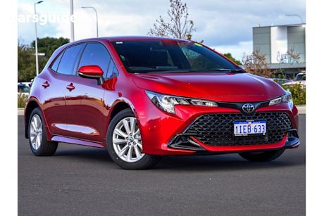 Red 2024 Toyota Corolla Hatchback Ascent Sport