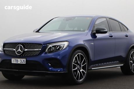 Blue 2017 Mercedes-Benz GLC43 Coupe