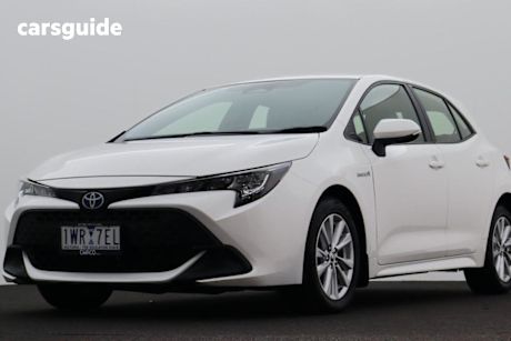 White 2022 Toyota Corolla Hatchback Ascent Sport Hybrid