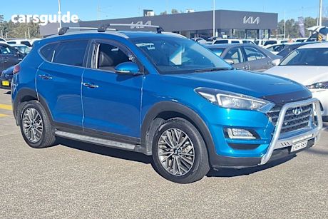 Blue 2020 Hyundai Tucson Wagon Elite (awd) Black INT