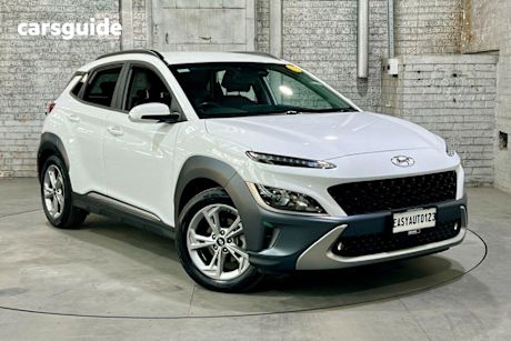 White 2021 Hyundai Kona Wagon Elite (fwd)