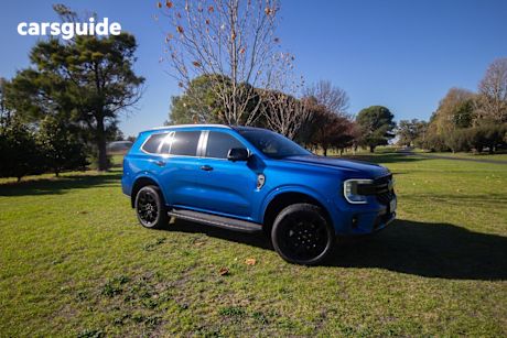 Blue 2022 Ford Everest SUV Sport
