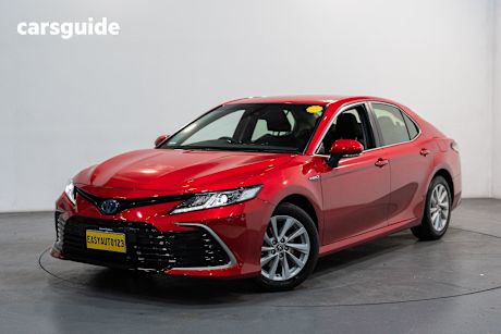Red 2023 Toyota Camry Sedan Ascent Hybrid