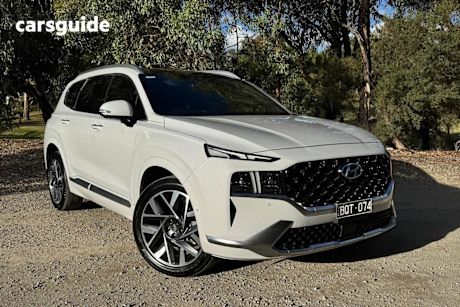 White 2021 Hyundai Santa FE Wagon Highlander Crdi (awd)