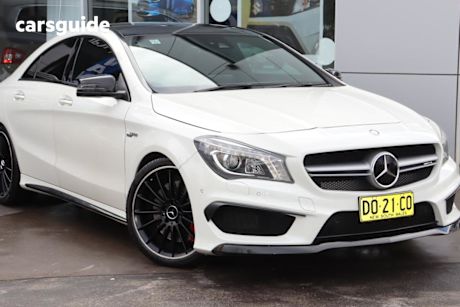 White 2016 Mercedes-Benz CLA45 Coupe AMG