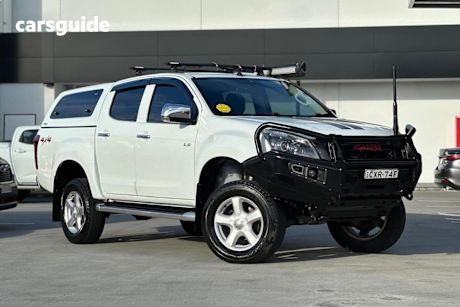 White 2014 Isuzu D-MAX Crew Cab Utility LS-U HI-Ride (4X4)