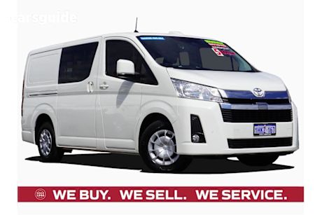 White 2021 Toyota Hiace Crew Van LWB (5 Seats)