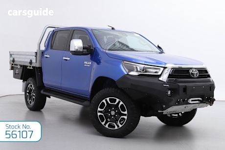 Blue 2020 Toyota Hilux Double Cab Chassis SR5 (4X4)