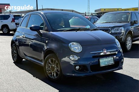 Blue 2014 Fiat 500 Hatchback Sport