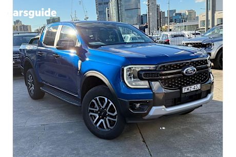 Blue 2024 Ford Ranger Ute Tray SPORT 4X4