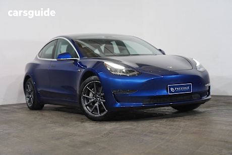 Blue 2019 Tesla Model 3 Sedan Long Range Awd