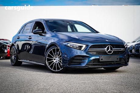 Blue 2021 Mercedes-Benz A35 Hatchback 4Matic