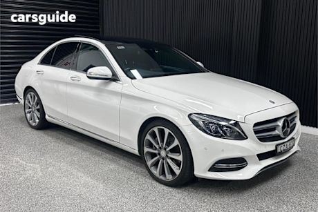White 2015 Mercedes-Benz C300 Sedan Bluetec Hybrid