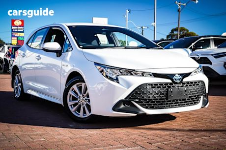 White 2022 Toyota Corolla Hatchback Ascent Sport Hybrid