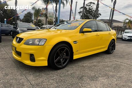 Yellow 2010 Holden Commodore Sedan SV6
