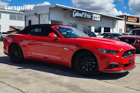 Red 2016 Ford Mustang Convertible GT 5.0 V8