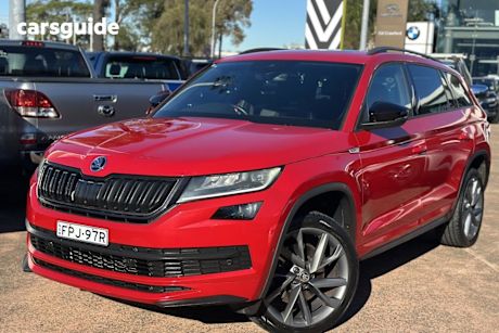 Red 2019 Skoda Kodiaq Wagon 132 TSI Sportline (4X4)