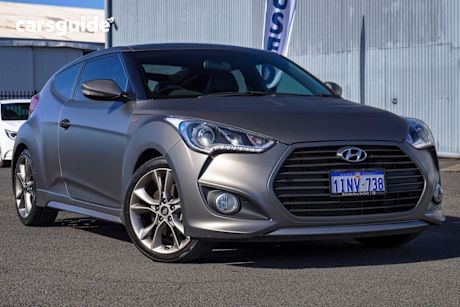 Grey 2016 Hyundai Veloster Coupe SR Turbo