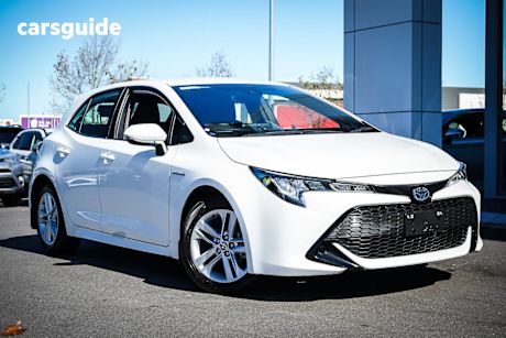 White 2021 Toyota Corolla Hatchback Ascent Sport Hybrid