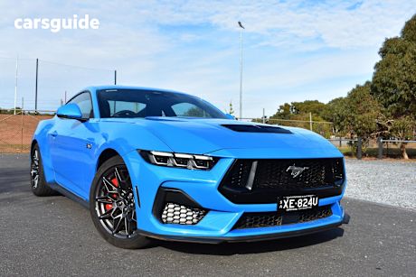 Blue 2024 Ford Mustang Fastback GT 5.0 V8