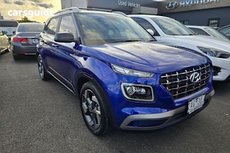 Blue 2021 Hyundai Venue Wagon Elite (black) Sunroof