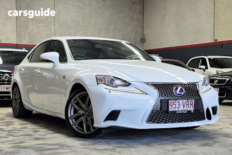White 2014 Lexus IS300H Sedan F Sport Hybrid
