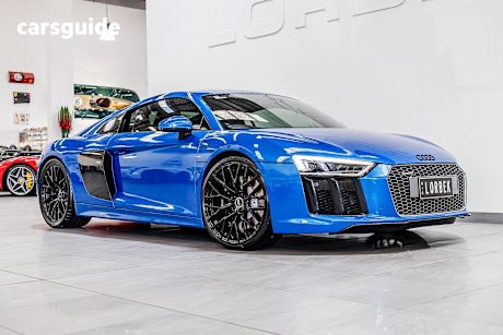 Blue 2016 Audi R8 Coupe 5.2 FSI Quattro