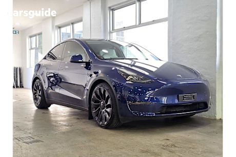 Blue 2023 Tesla Model Y SUV PERFORMANCE 4WD