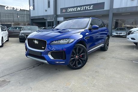 Blue 2017 Jaguar F-Pace Wagon 35T First Edition